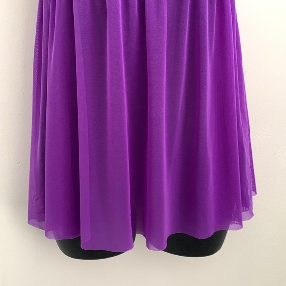 Vintage Y2K La Senza Sheer Purple Ruffle Camisole Tank Top - Picture 3 of 8